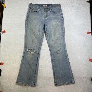 Levi's 515 Bootcut Jeans Women's 4S Blue Denim Distressed Classic Y2K - 30X30